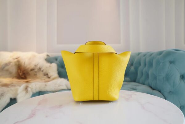 New GPCMode Hermes Picotin18CM 9O Naples Yellow Clemence Leather Silver Hardware