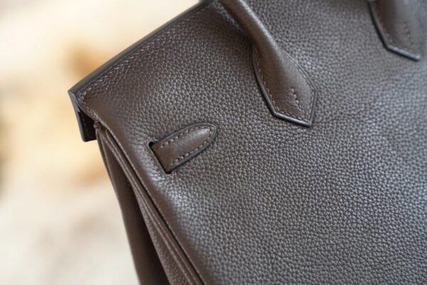 Stock GPCMode Hermes CC46 Ebene Faubourg Leather Birkin25CM Gold Hardware