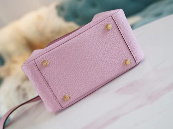 Discount Hermes X9 Mauve Sylyestre Chevre Leather Mini Lindy19CM Gold Hardware