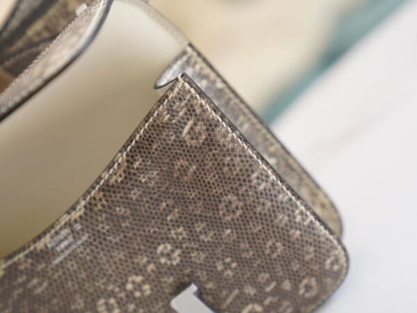 Full Handmade GPCMode Hermes Constance14cm Ombre Lizard Skin Silver Hardware