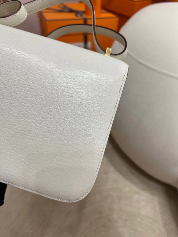 Hermes Shop Constance 19CM Chevre Leather 0T Mushroom Gold Hardware