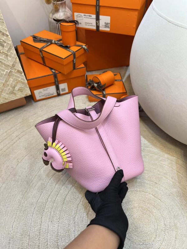 Hermes Picotin 18CM TC Leather X9 Mauve Sylvestre Silver Hardware