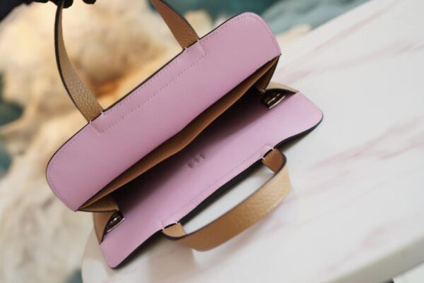 Wholesale Hermes 0M Chai/ X9 Mauve Sylyestre Halzan 25CM Silver Hardware