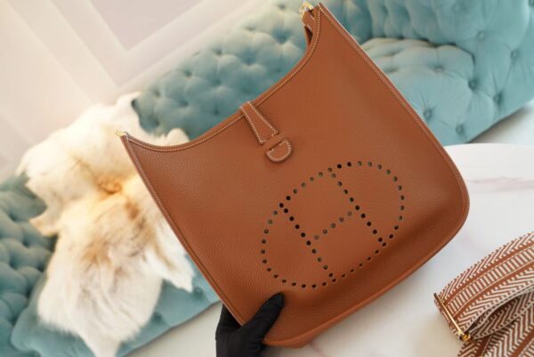 Discount GPCMode Hermes Evelyne Shoulder Bag29CM CK37 Gold TC Leather