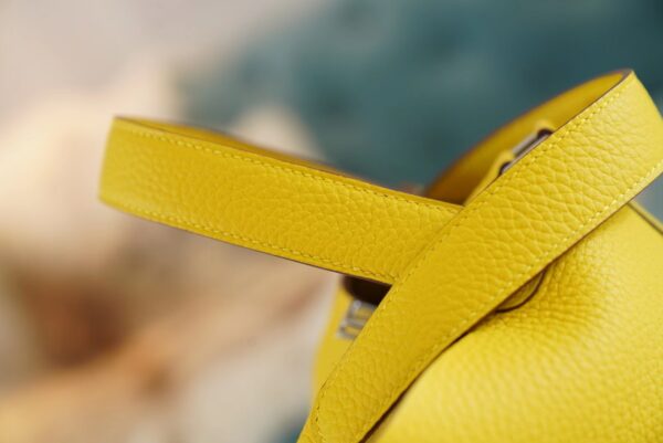 New GPCMode Hermes Picotin18CM 9O Naples Yellow Clemence Leather Silver Hardware