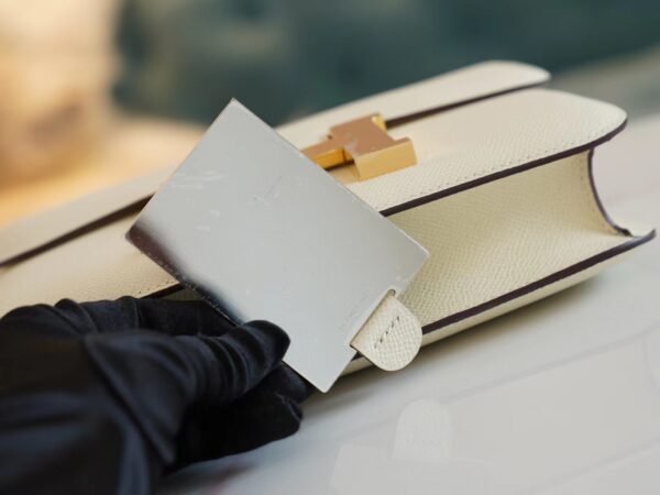 Hermes Shop I2 Nata Epsom Constance 24CM With Mirror Gold Hardware