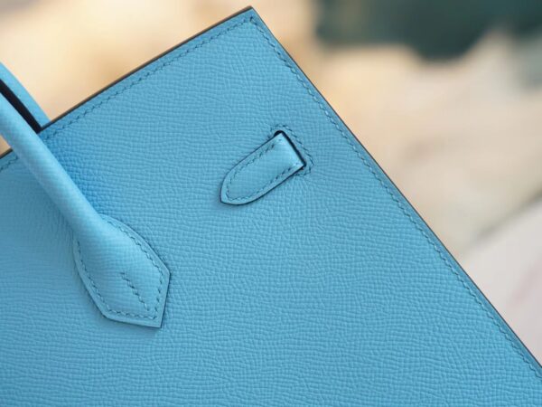 GPCMode Factory Hermes Birkin Sellier 25CM 7N Celeste Epsom Silver Hardware