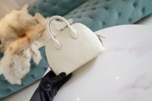 0e954f279a60098 New Arrival Hermes Mushroom Chevre Leather Mini Bolide 18CM Silver Hardware