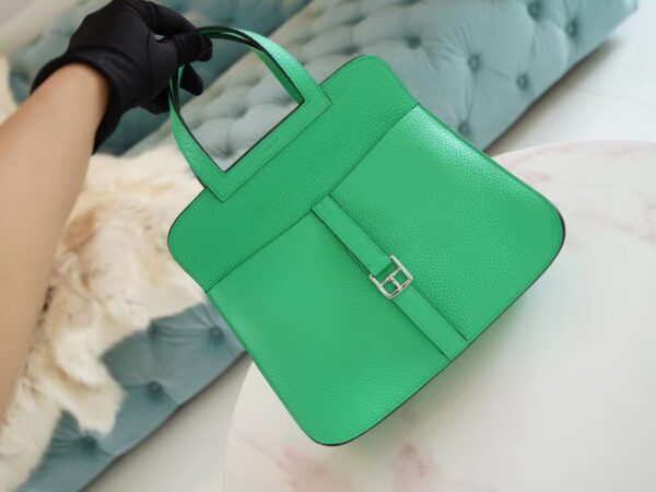 Australia Sydney Hermes Halzan 25CM Clemence 0Z Vert Fizz/ 0S Vert Fizz Silver Hardware