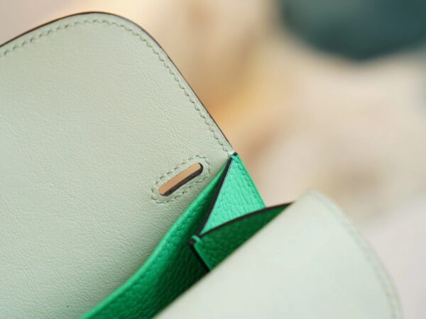 Australia Sydney Hermes Halzan 25CM Clemence 0Z Vert Fizz/ 0S Vert Fizz Silver Hardware