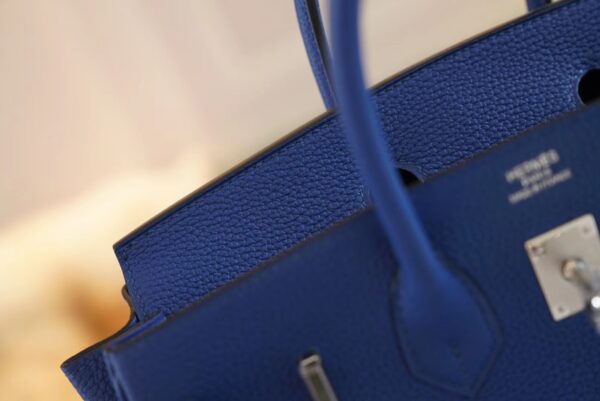 New Arrival Hermes 71 Blue France Togo Leather Birkin25CM Silver Hardware