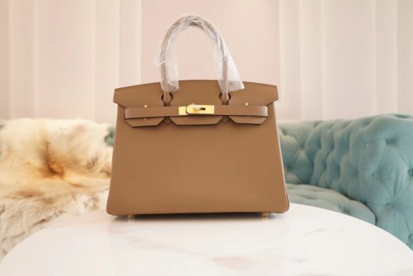 GPCMode Hermes D0 Beige De Weimer Jonathan Leather Birkin30CM Gold Hardware
