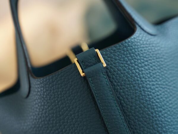 Australia Canberra Hermes Picotin 18CM Clemence W0 Vert Bosphore Gold Hardware