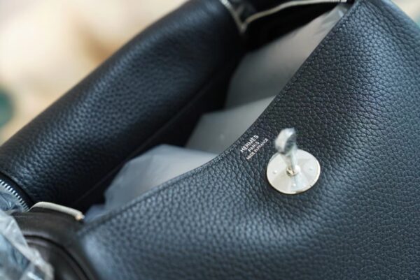 GPCMode Factory Hermes CK89 Black Clemence Leather Lindy26CM Silver Hardware