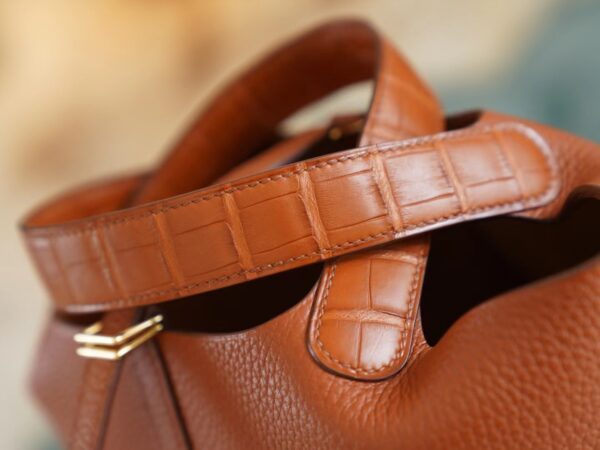 GPCMode Factory Hermes 36 Brique Clemence Leather Picotin18CM Touch Gold Hardware