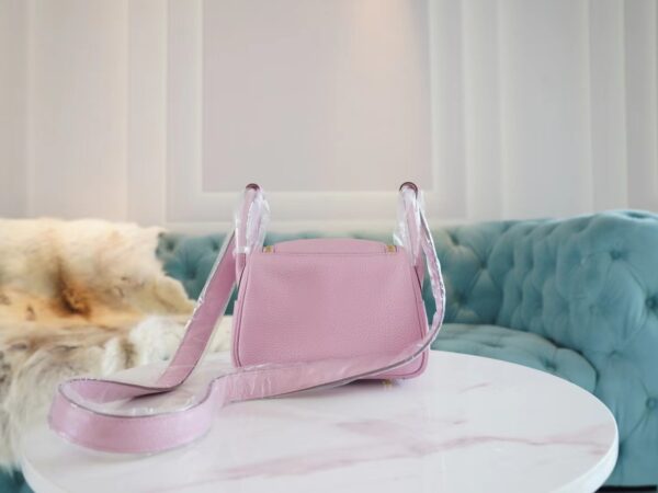 Discount Hermes X9 Mauve Sylyestre Chevre Leather Mini Lindy19CM Gold Hardware