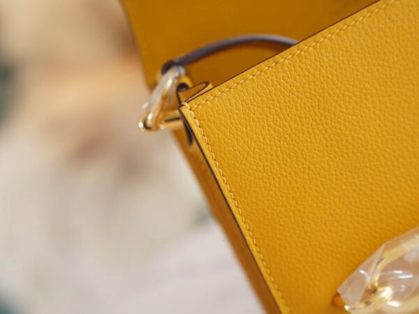 GPCMode Hermes 9D Amber Roulis Mini 18cm Evercolor Gold Hardware