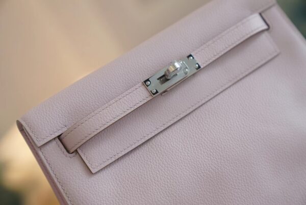 GPCMode Hermes Kelly Danse 22CM 09 Mauve Pale Evercolor Leather Silver Hardware