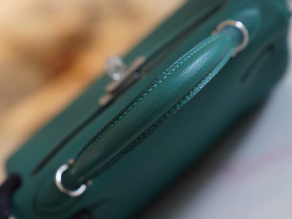 GPCMode Hermes Z6 Malachite Kelly 28CM Evercolor Leather Silver Hardware