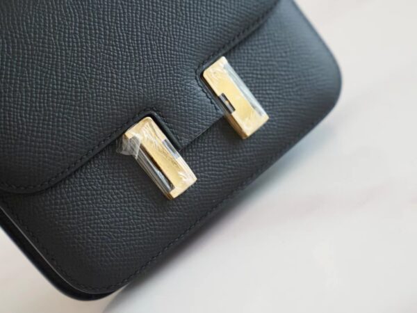 Full Handmade Hermes CK89 Black Epsom Leather Constance14cm Gold Hardware