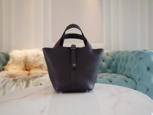 1549c8c0a64598b Hermes Factory Picotin 18CM Clemence 59 Raisin Silver Hardware