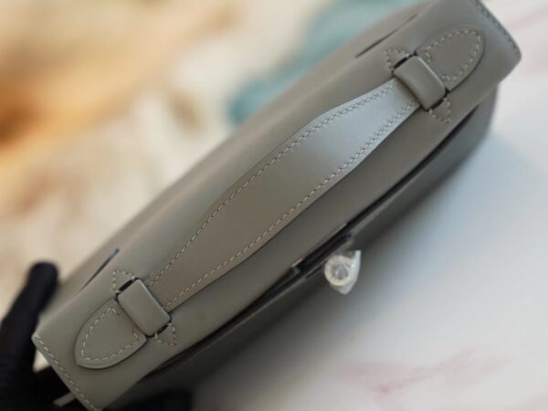GPCMode Factory Hermes 0L Gris Meyer Swift Leather Kelly Pochette22cm Silver Hardware
