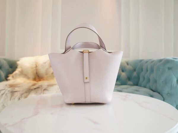 Thailand Bangkok Hermes Picotin 18CM Clemence 09 Mauve Pale Gold Hardware