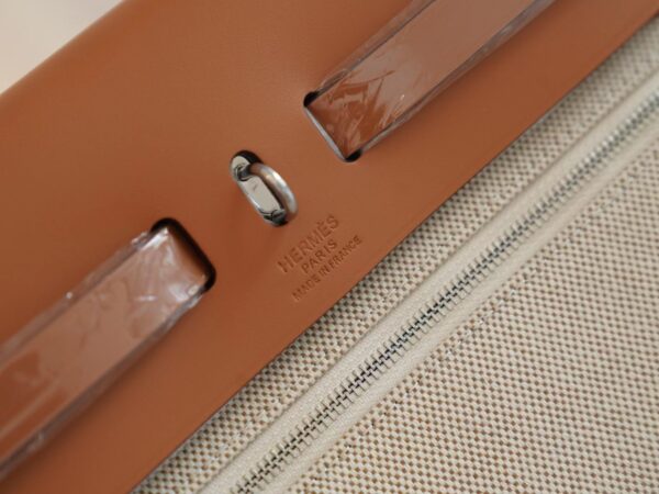 GPCMode Hermes Herbag 31CM Beige Canvas CK37 Gold Barenia Silver Hardware
