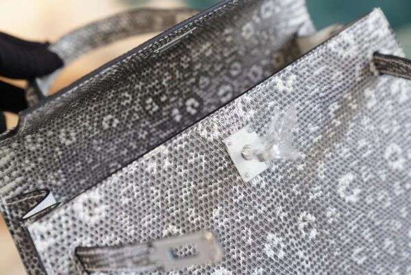 GPCMode Factory Hermes Kelly 25CM Ombre Lizard Leather Women’s Bag Silver Hardware