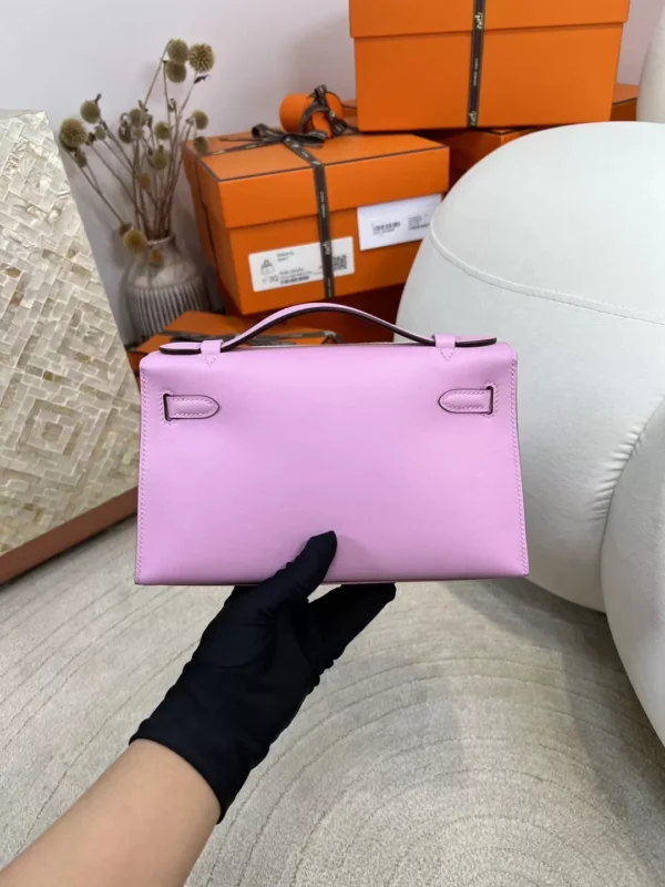 Singapore Kuala Lumpur Hermes Kelly Pochette 22cm Swift X9 Mauve Sylvestre Silver Hardware