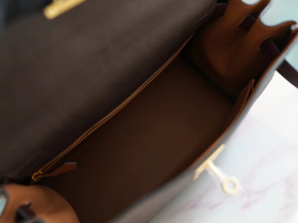 GPCMode Hermes Barenia Faubourg/ Matte Crocodile Kelly Touch 28CM 46 Ebene Gold Hardware