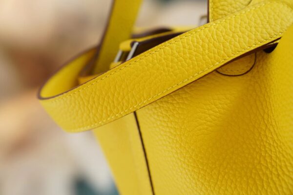 New GPCMode Hermes Picotin18CM 9O Naples Yellow Clemence Leather Silver Hardware