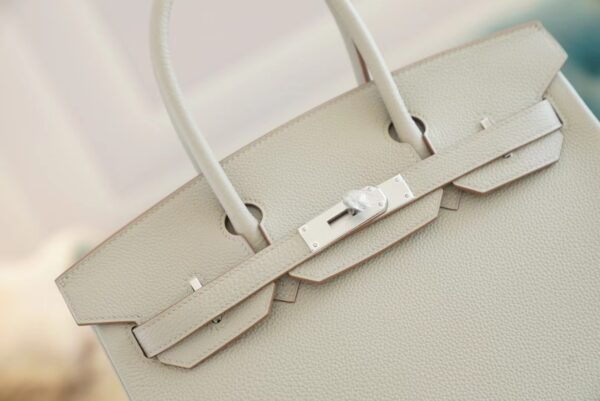 GPCMode Hermes Birkin Bag30CM C80 Gris Pearl Togo Leather Silver Hardware