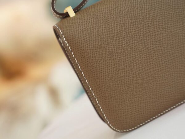 Full Handmade Hermes Constance14cm C18 Gris Etoupe Epsom Leather Gold Hardware