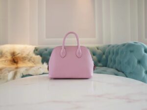 GPCMode Factory Hermes X9 Mauve Sylyestre Chevre Leather Mini Bolide18CM Silver Hardware