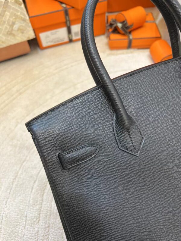 Taiwan Hermes Birkin 30CM Epsom Leather 89 Noir Gold Hardware