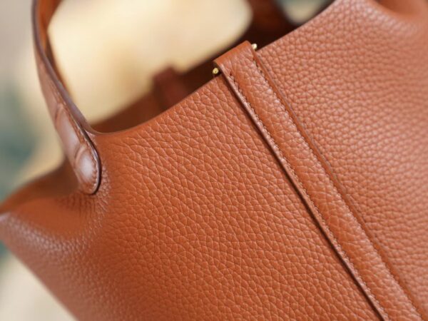 GPCMode Factory Hermes 36 Brique Clemence Leather Picotin18CM Touch Gold Hardware