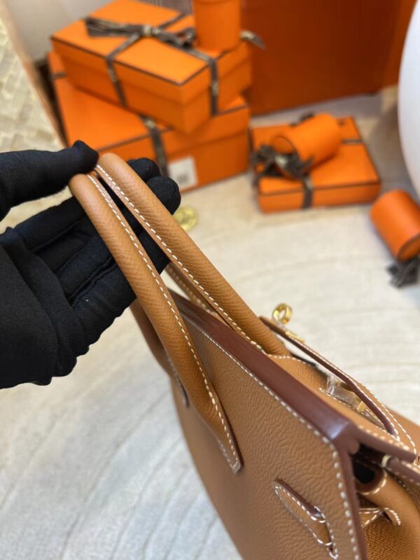 Handmade Hermes Birkin Sellier 25CM 37 Gold Epsom Gold Hardware