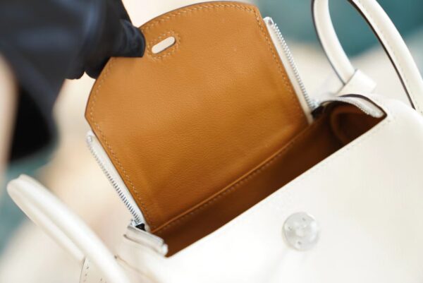 Fashion Hermes Mini Lindy 19CM I2 Nata / Gold Swift Leather Silver Hardware