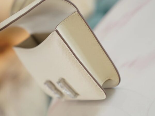 GPCMode Hermes Constance14cm Shoulder Bag C10 Craie Epsom Leather Silver Hardware
