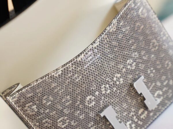 Full Handmade GPCMode Hermes Constance14cm Ombre Lizard Skin Silver Hardware