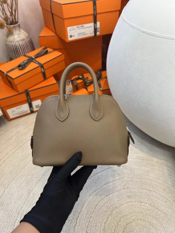 Hermes Mini Bolide 18 Evercolor D0 Beige De Weimer Silver Hardware