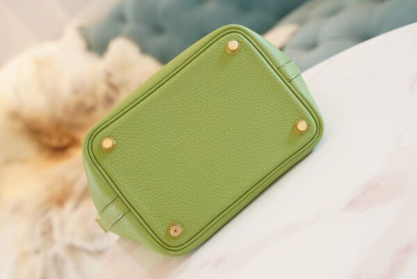 Wholesale GPCMode Hermes Picotin18CM 3I Vert Criquet Clemence Leather Gold Hardware