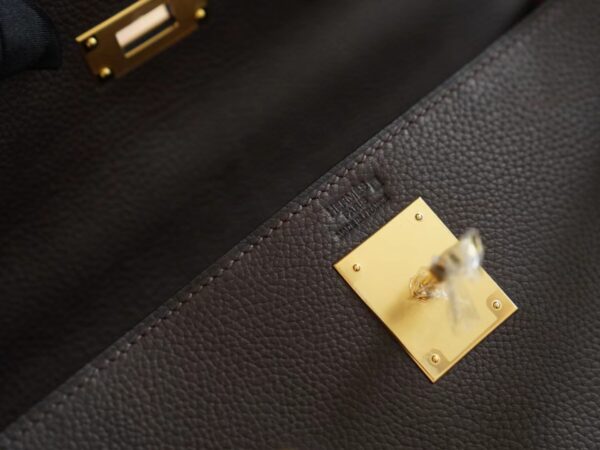 GPCMode Hermes Barenia Faubourg/ Matte Crocodile Kelly Touch 28CM 46 Ebene Gold Hardware