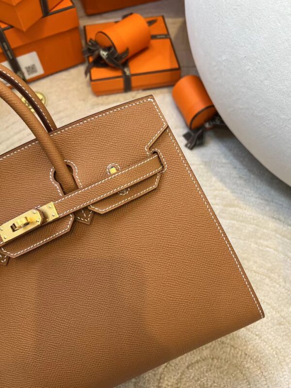 Handmade Hermes Birkin Sellier 25CM 37 Gold Epsom Gold Hardware