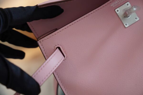 GPCMode Hermes Kelly Danse 22CM 3Q Rose Sakura Swift Leather Silver Hardware