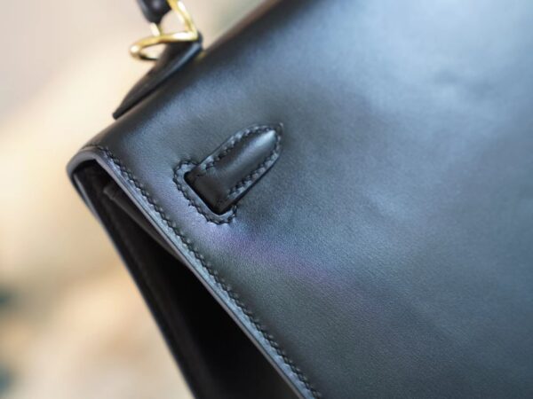 GPCMode Hermes Factory CK89 Nior Box Leather Kelly Bag25CM Gold Hardware