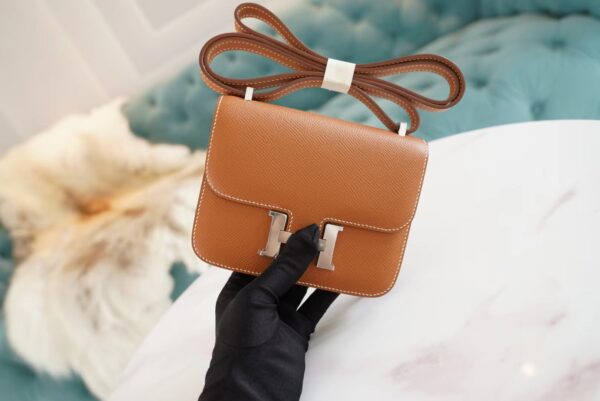 GPCMode Hermes Factory Constance14cm CK37 Gold Epsom Leather Silver Hardware
