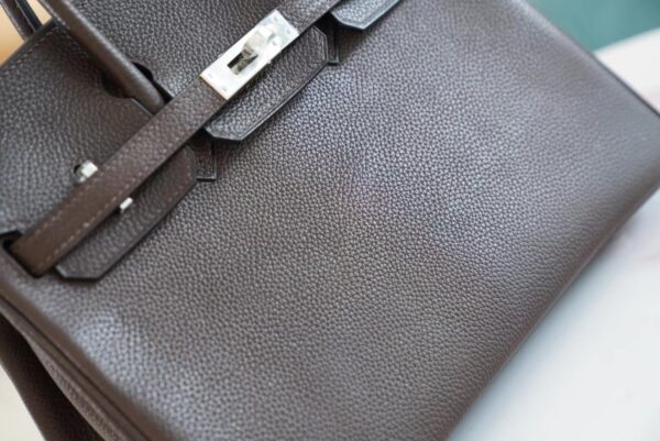Stock GPCMode Hermes CC46 Ebene Faubourg Leather Birkin25CM Gold Hardware