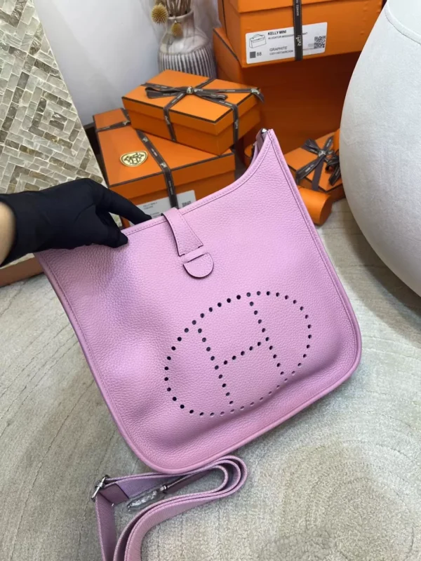 New Arrival X9 Mauve Sylves Evelyne 29CM Clemence Leather Silver Hardware